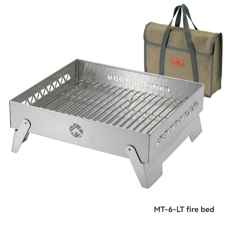 Outdoor Daybed Furniture - CAMPINGMOON MT-6-LT Outdoor Stainless Steel Fire