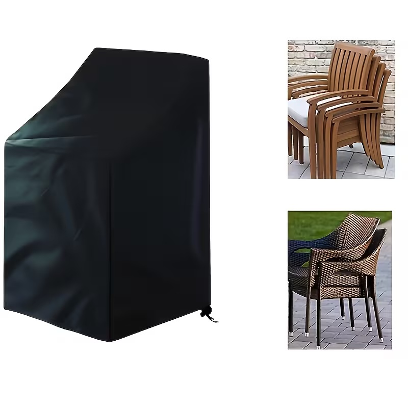 Outdoor Furniture Metal - 1pc Heavy-Duty Stacking Outdoor Chair Cover,Fit