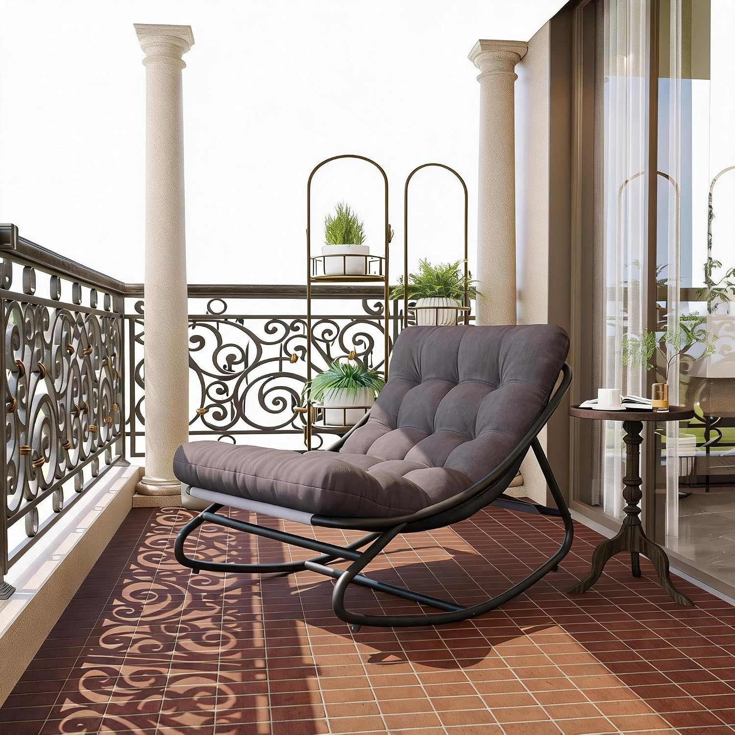 Oversized Papasan Patio Rockin - Outdoor Furniture Metal Chairs recension och pris