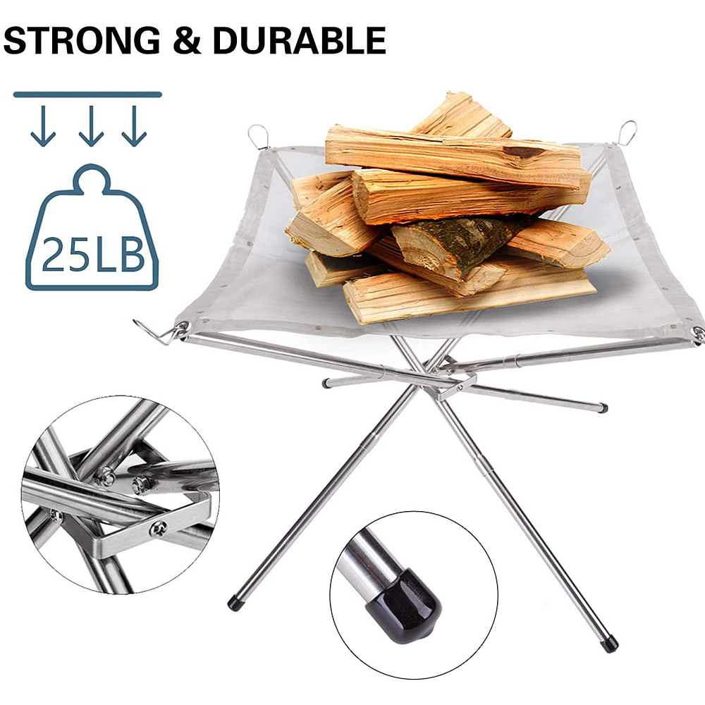 1pc Foldable Portable Steel Me - Outdoor Furniture Wood recension och pris