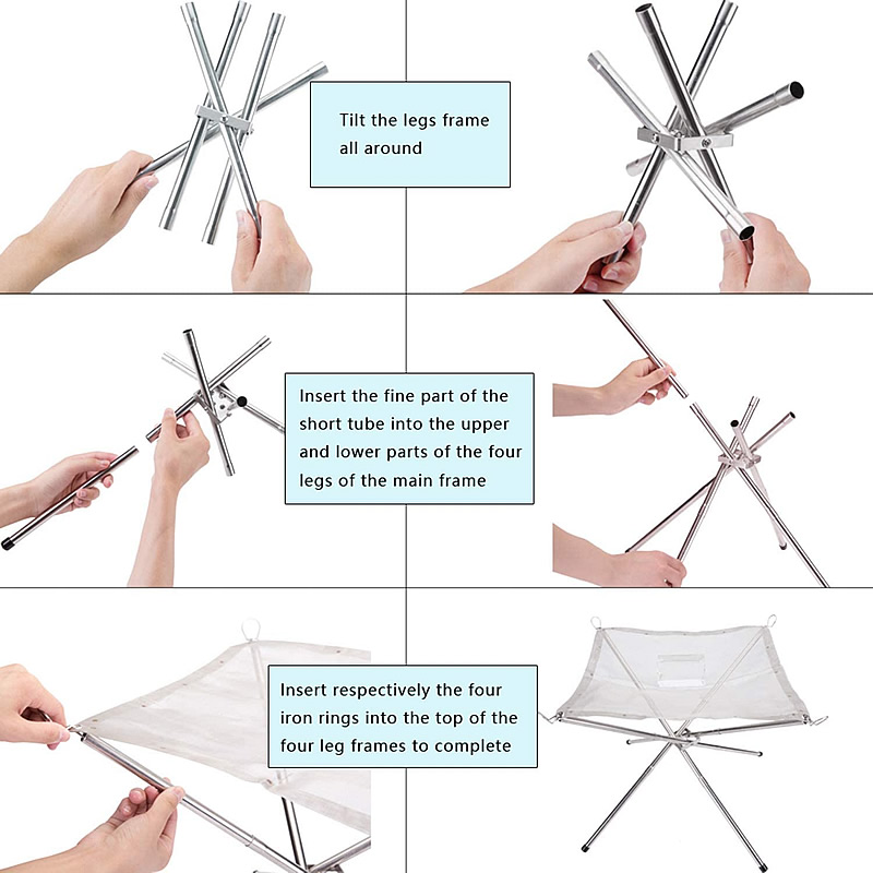 1pc Foldable Portable Steel Me - Outdoor Furniture Wood recension och pris