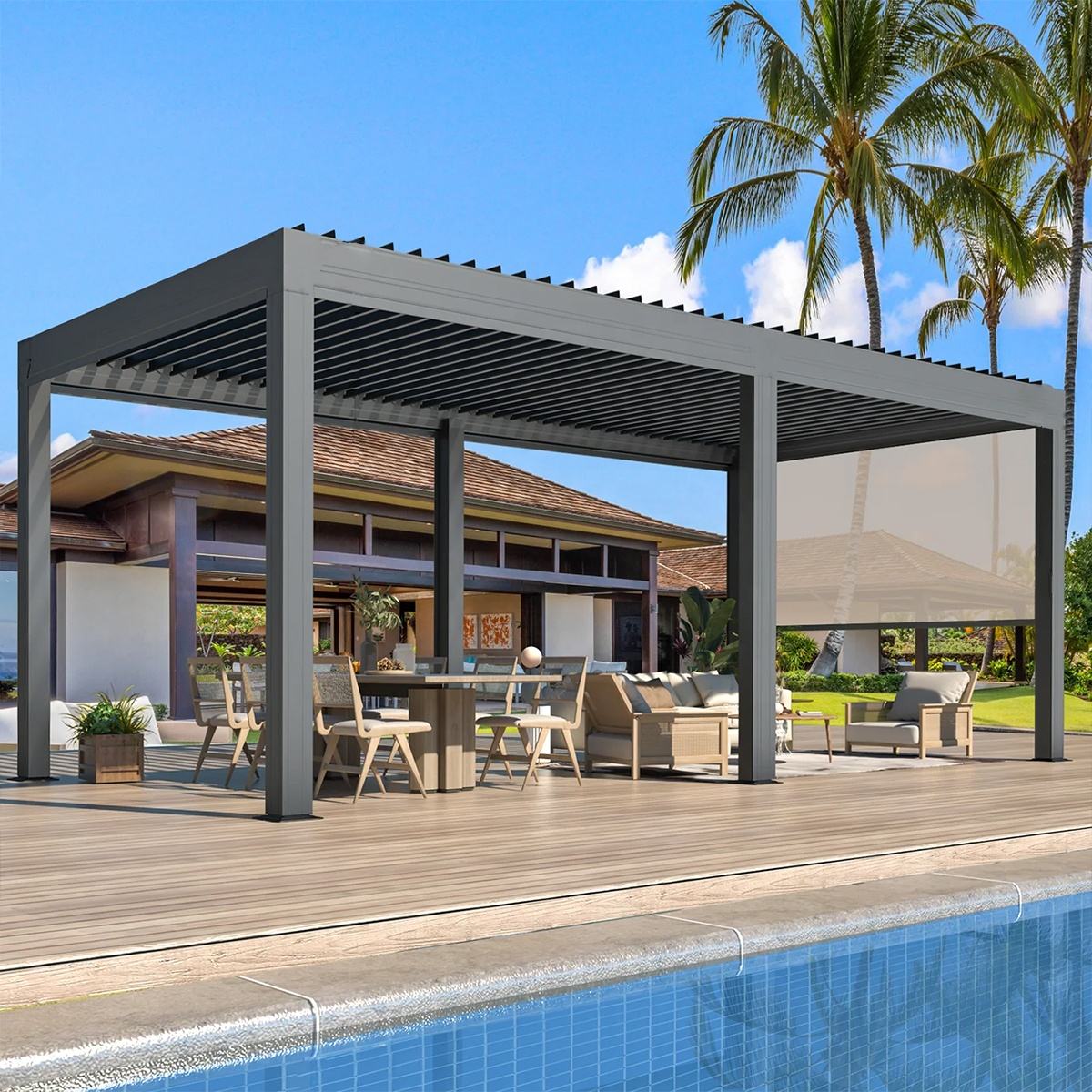 Luxurious Install Against The  - Outdoor Furniture Metal recension och pris